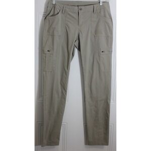 Kuhl Womens Khaki Tan Ripstop Cargo Hiking Pants SZ 12 Long Outdoors Utility